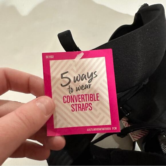 Maidenform Black Push Up Convertible Straps Formed Cups Bra Size 34A - Picture 7 of 7